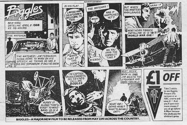 1986: BIGGLES MOVIE PROMO STRIP...